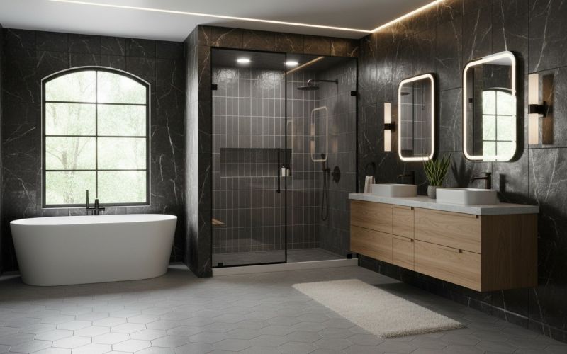 Easy-To-Clean Options For Modern Shower Surrounds